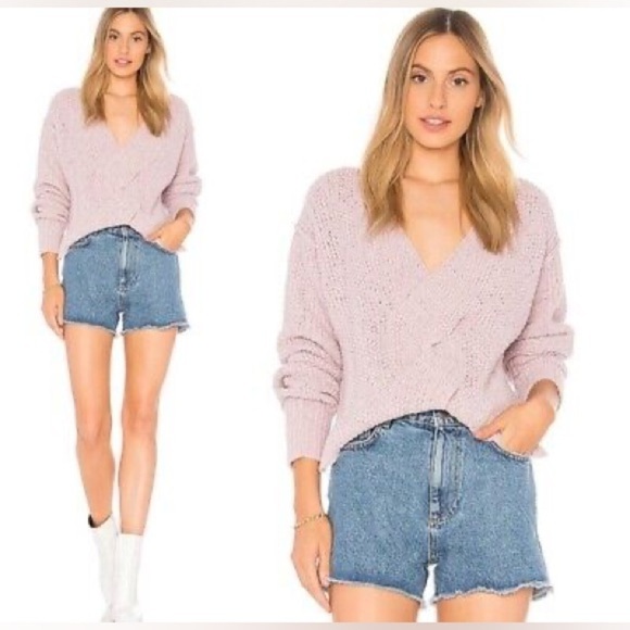 Free People Coco Twist Front Sweater In Lavender Purple Size Small - Picture 2 of 9
